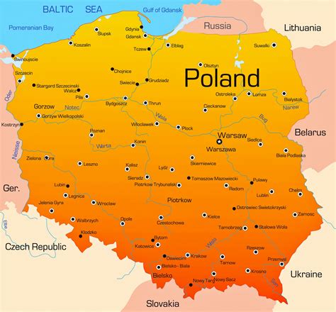 poland cities map